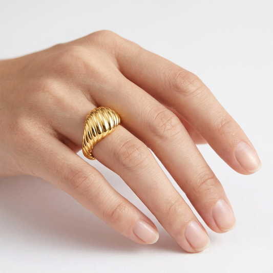 خاتم فضة صدفة