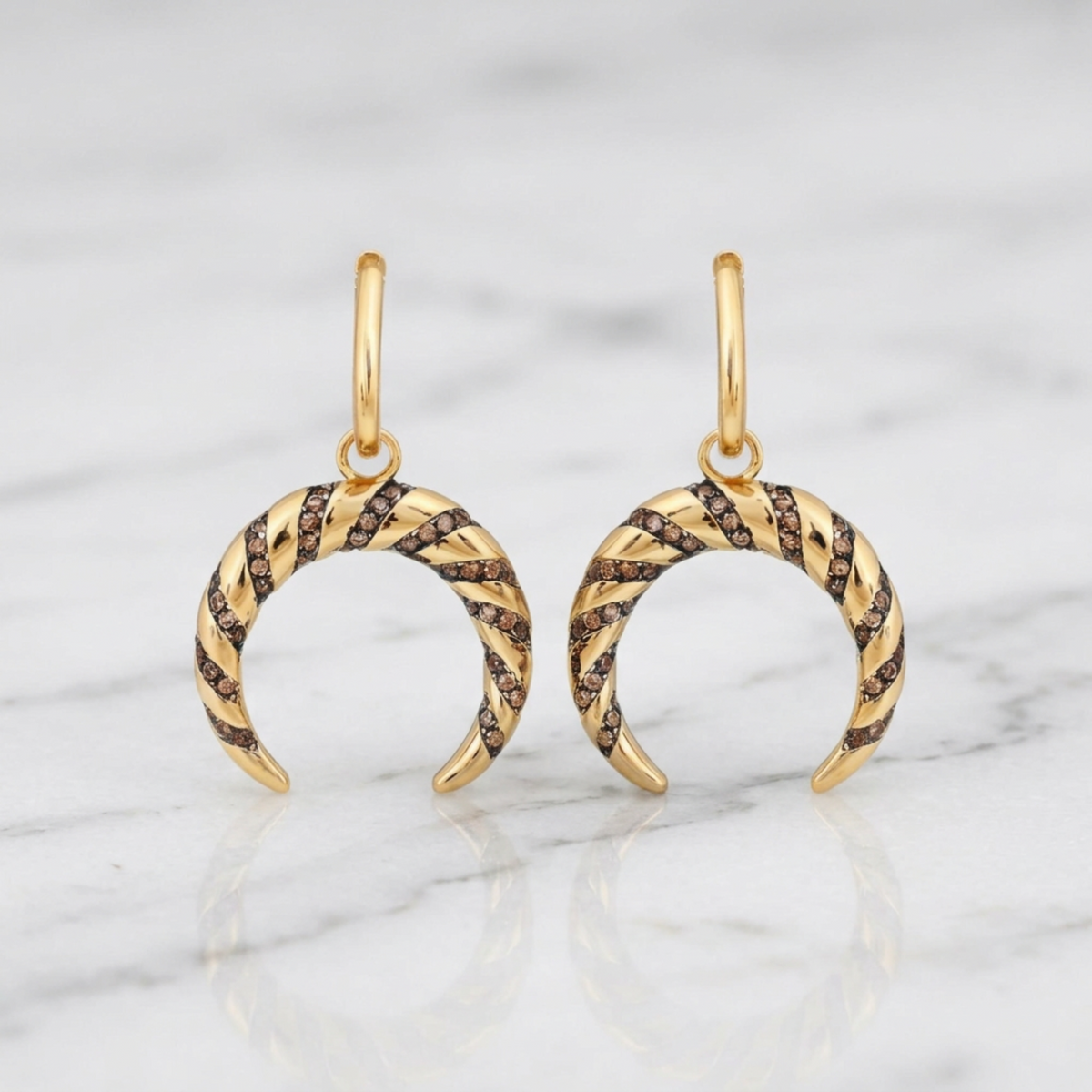 Crescent Silver Earrings