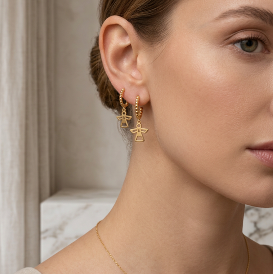 Angel Silver Earring