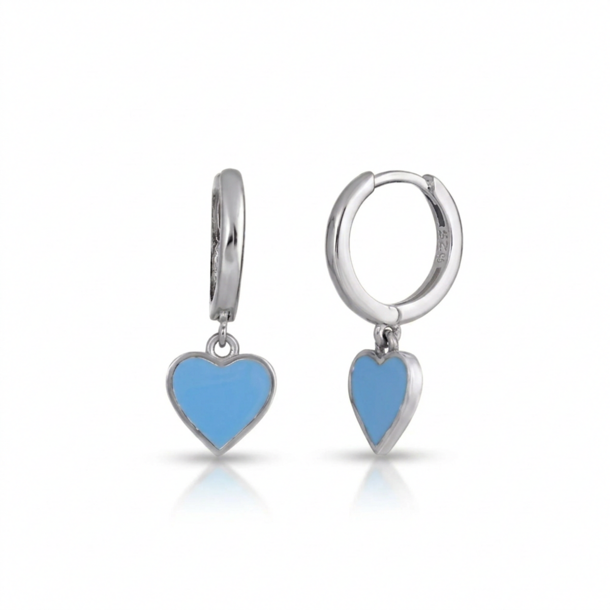 Heart Neon Silver Earring