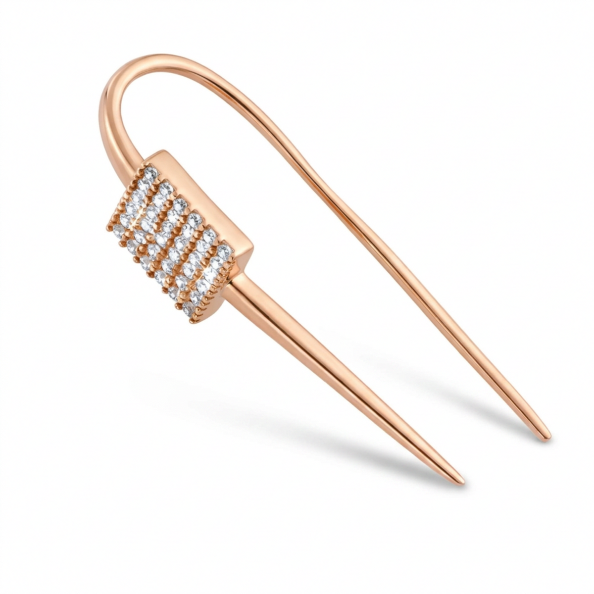 Square Bar Silver Earrings