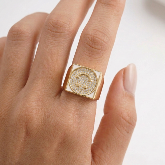 Smile Silver Ring