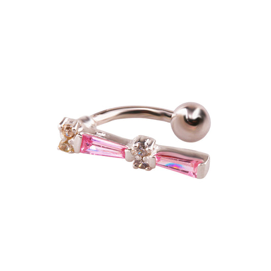Miu 1 Gümüş Göbek Piercing Küpe Ms3256