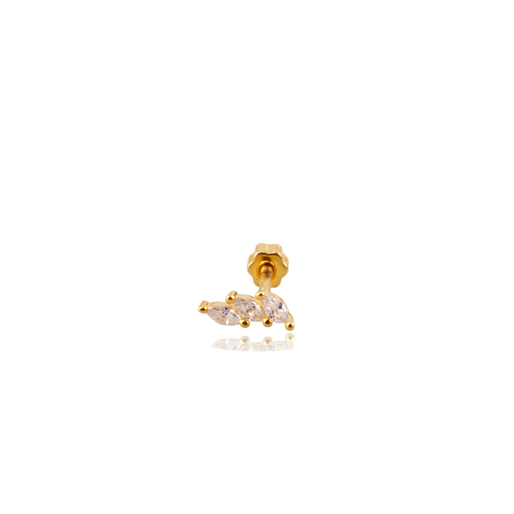 Liu S 19 Şık Gümüş Piercing - Ms3834