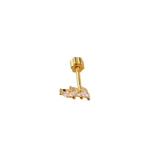 Liu S 19 Şık Gümüş Piercing - Ms3834