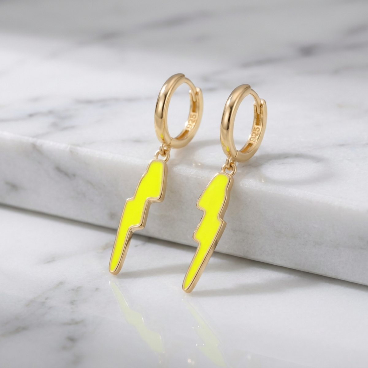 Lightning Silver Earrings