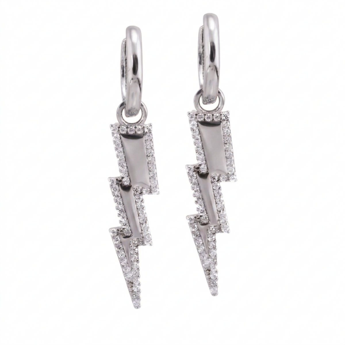 Lightning Silver Earrings