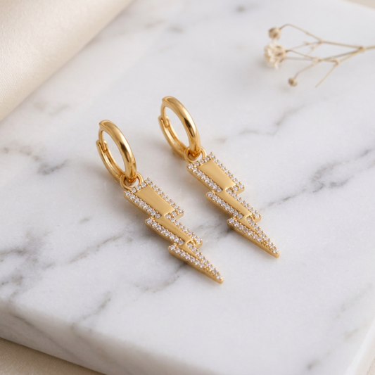 Lightning Silver Earrings