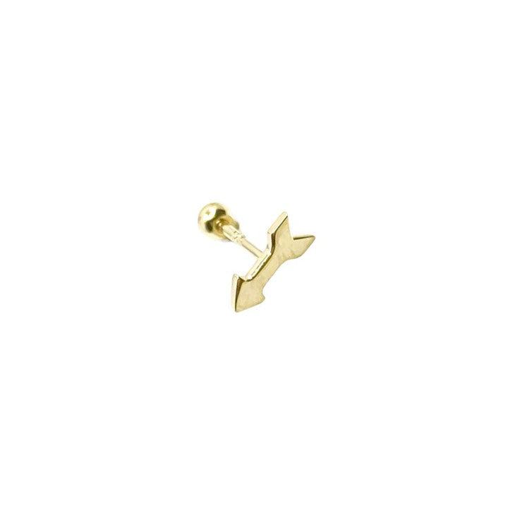 Masaliko Vela 2  Ok Gümüş Piercing Küpe Ms3012, 925 Ayar Gümüş