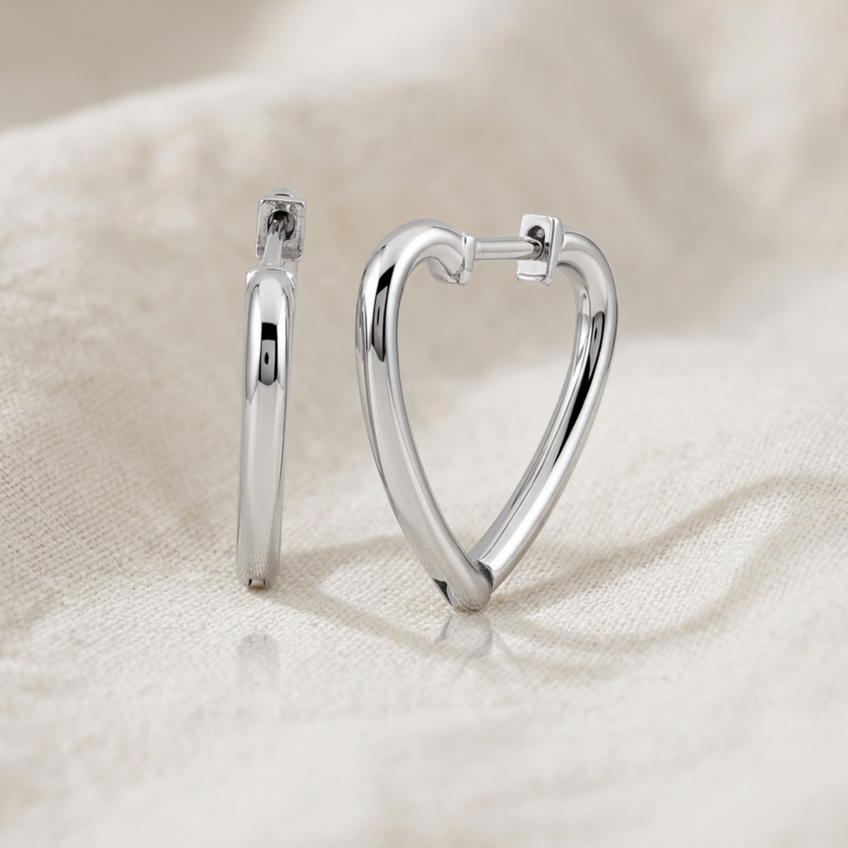 Heart Silver Earrings