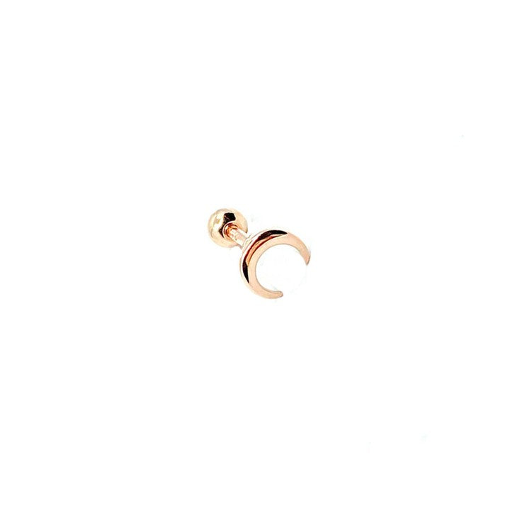 Masaliko Ay Gümüş Piercing Küpe Ms2930, 925 Ayar Gümüş