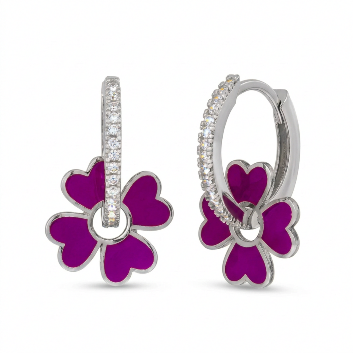 Clover Silver Earrings