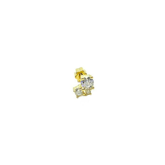 Masaliko G 6 Gümüş Piercing Küpe Ms2945, 925 Ayar Gümüş