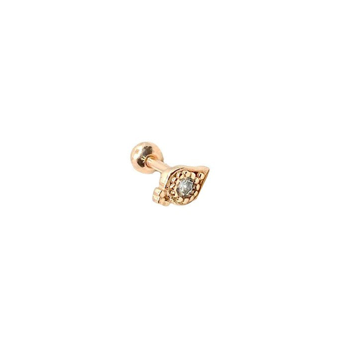 Masaliko Ni 5  Gümüş Piercing Küpe Ms2919, 925 Ayar Gümüş