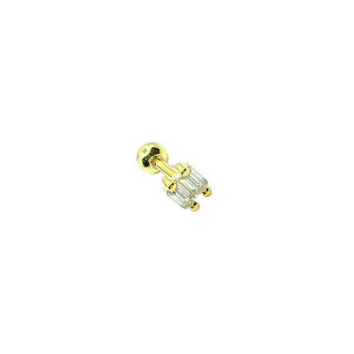 Masaliko G 13 Gümüş Piercing Küpe Ms2953, 925 Ayar Gümüş