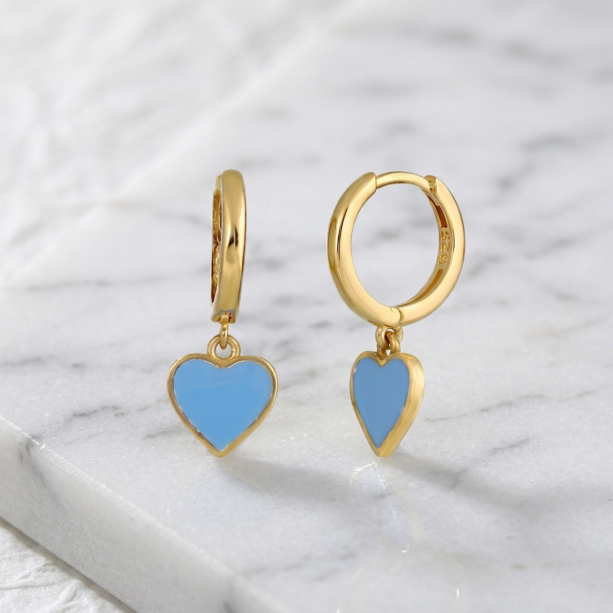Heart Neon Silver Earring