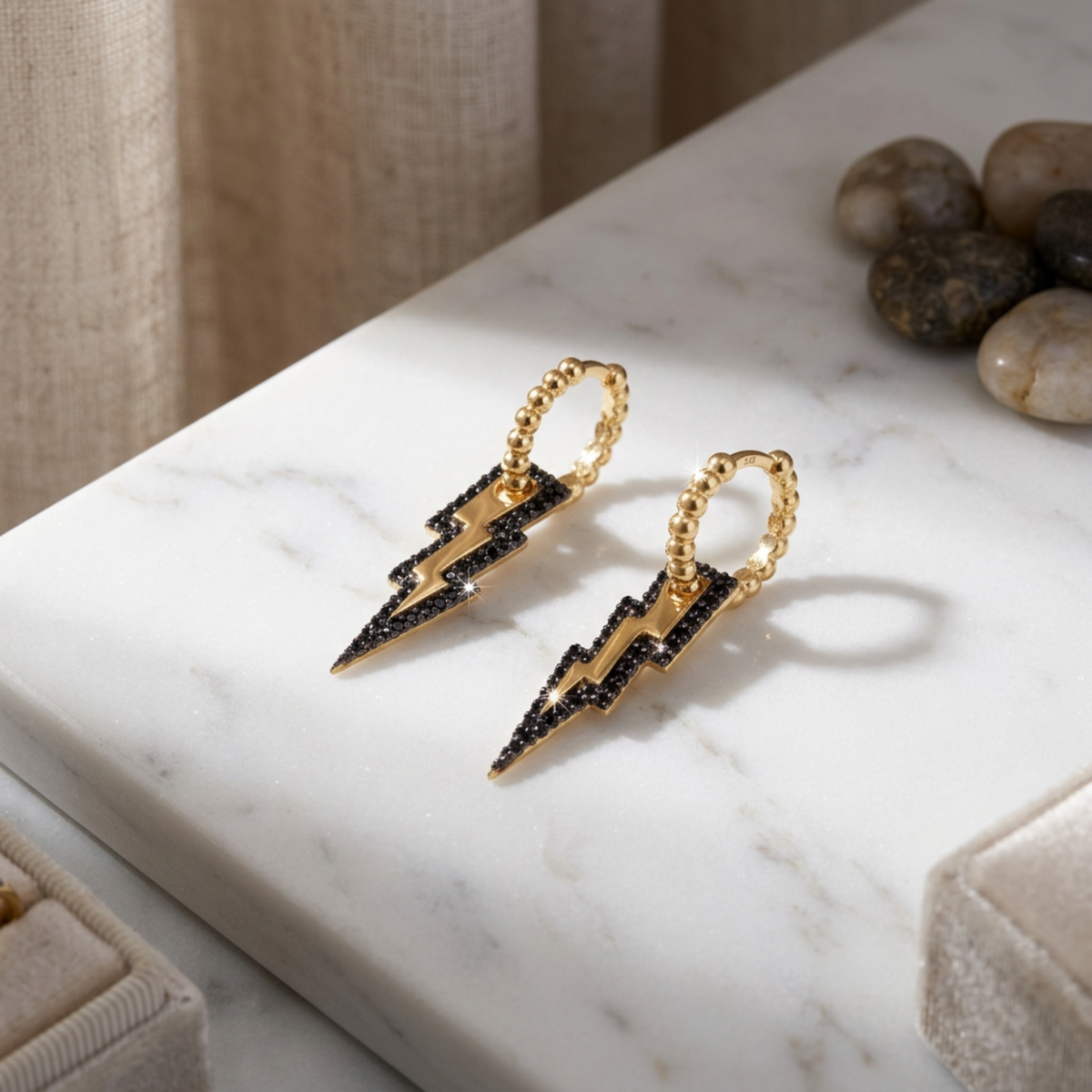 Lightning Silver Earrings