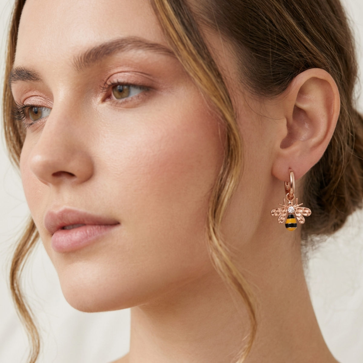 Bee Silver Earrings