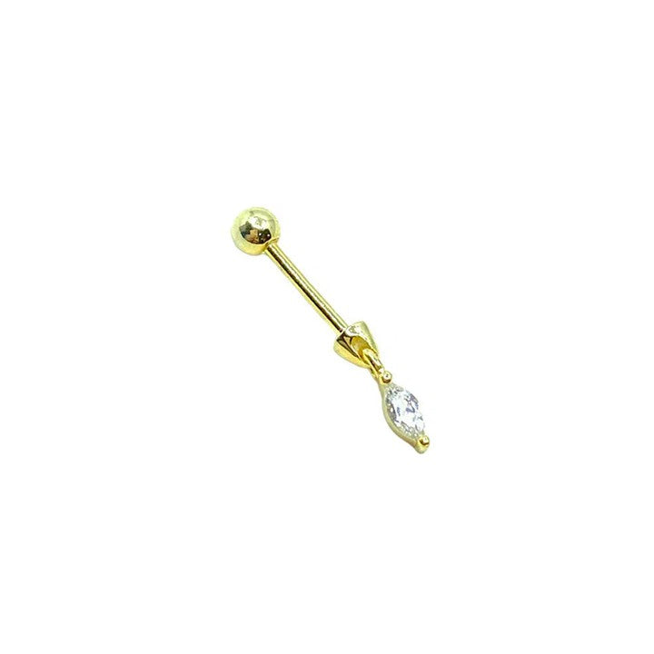 Masaliko Loçka 4 Gümüş Piercing Küpe Ms3038, 925 Ayar Gümüş