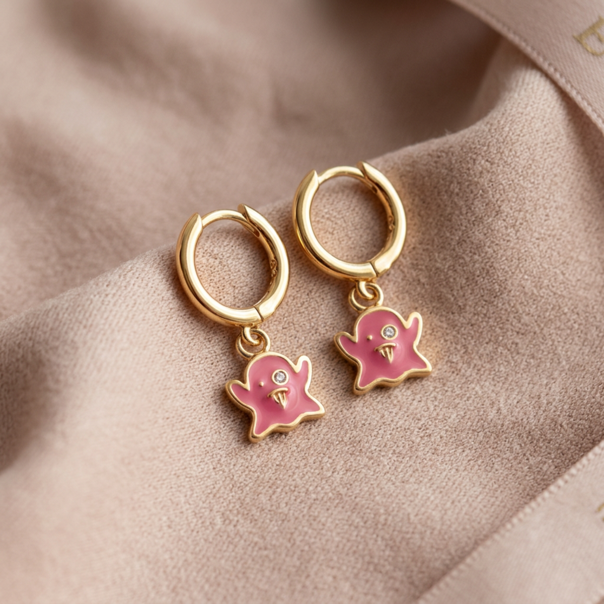 Pink Ghost Earring