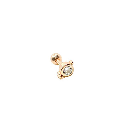 Masaliko Ni Gümüş Piercing Küpe Ms2910, 925 Ayar Gümüş