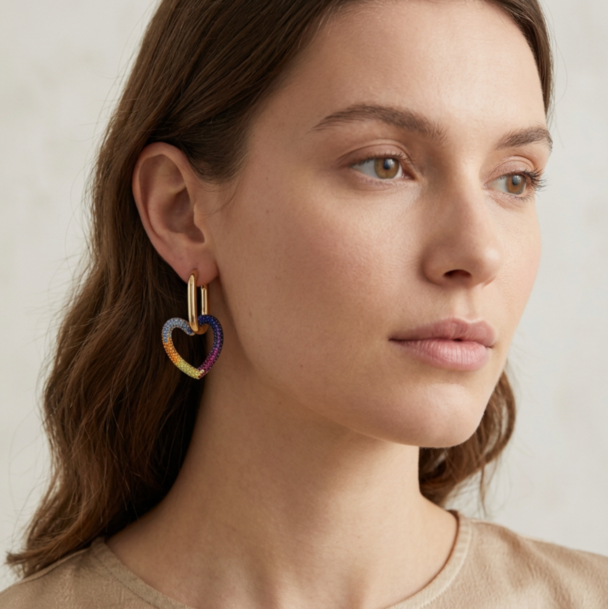 Rainbow Silver Earrings