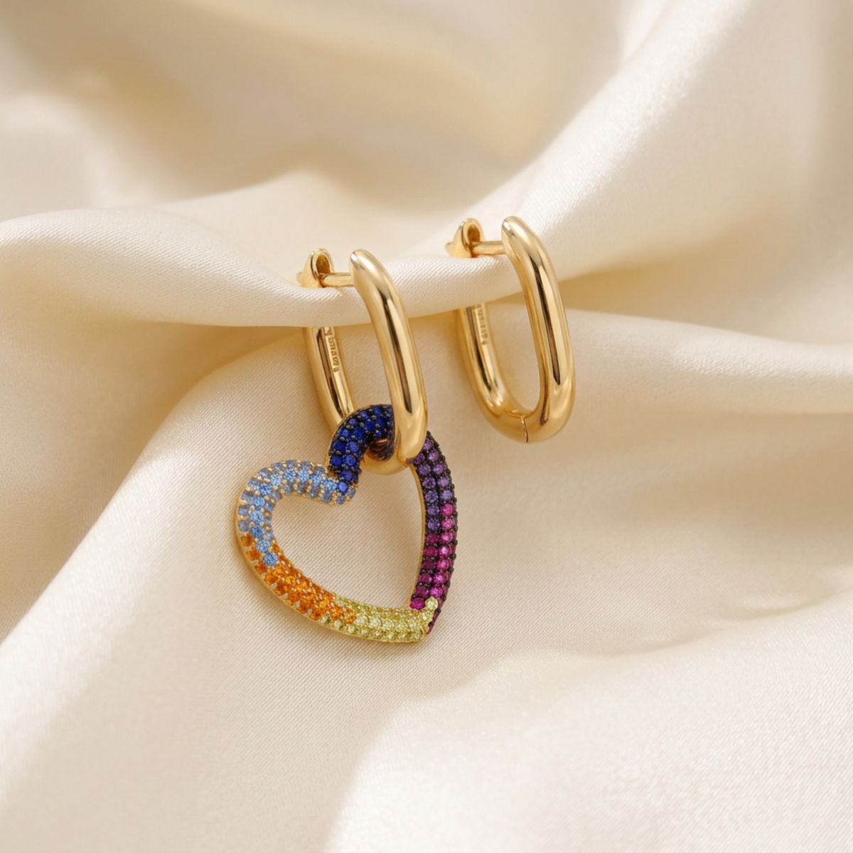 Rainbow Silver Earrings