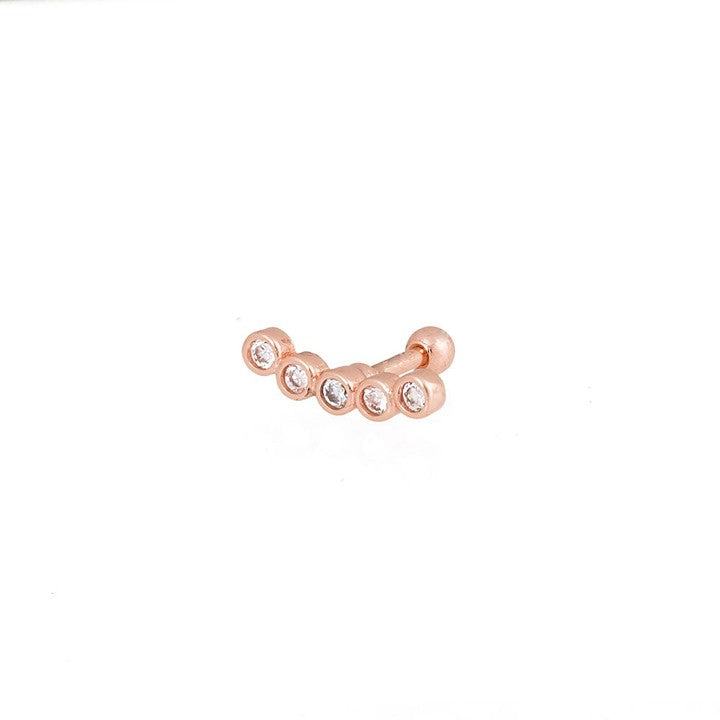 Masaliko Tri Tragus Gümüş Piercing Sb2041, 925 Ayar Gümüş