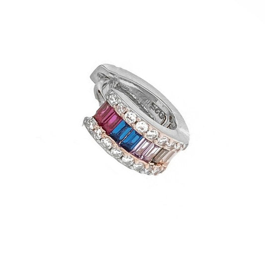 Rainbow Halka Gümüş Küpe Sb1615