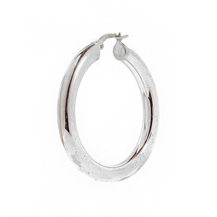 Halka Gümüş Küpe 4,0cm