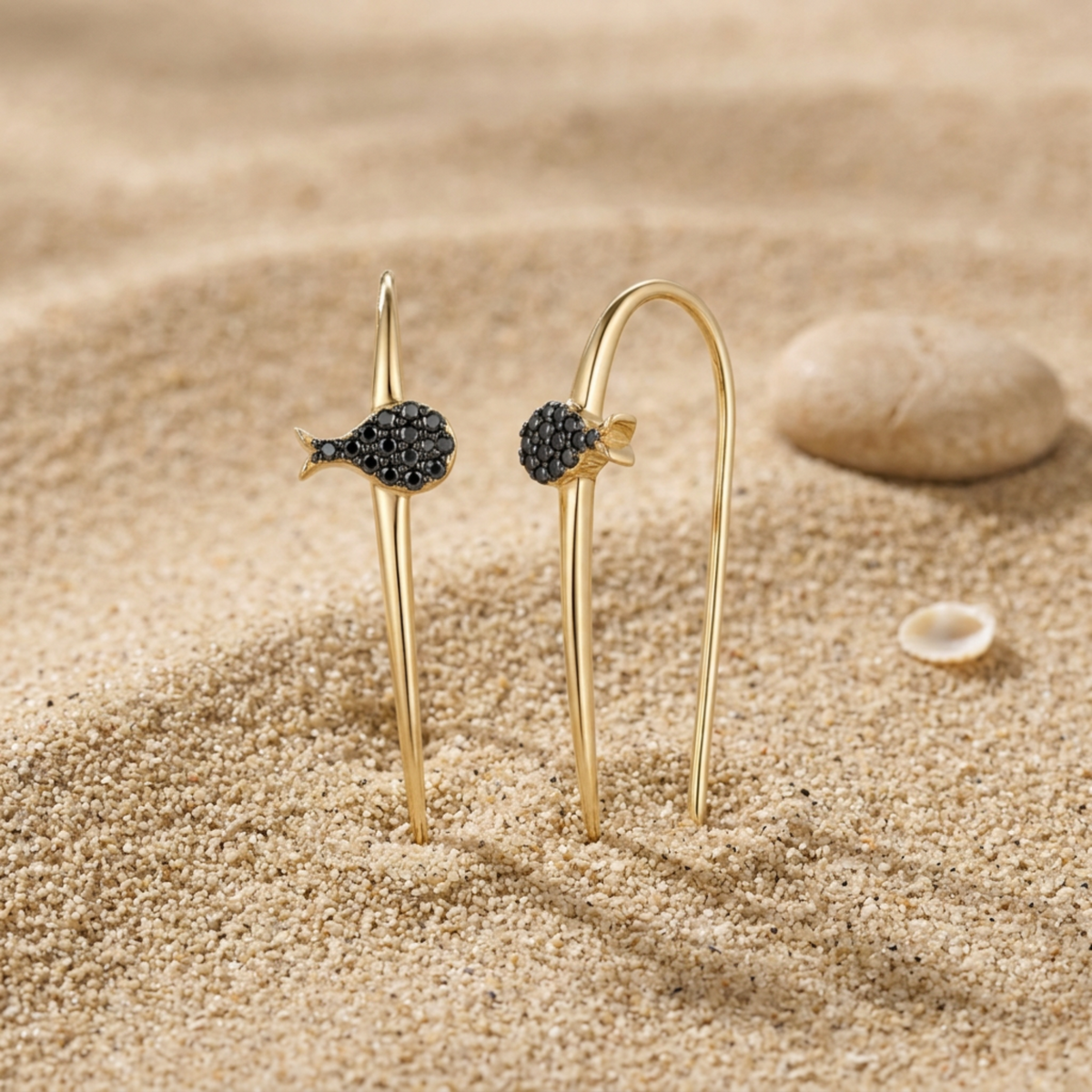 Fish Bar Silver Earrings