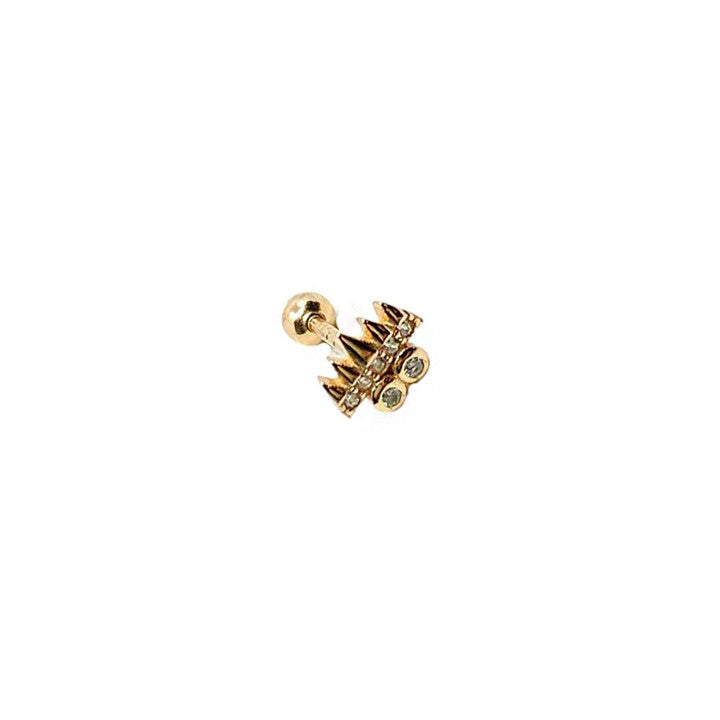 Masaliko Mi 1 Gümüş Piercing Küpe Ms2960, 925 Ayar Gümüş