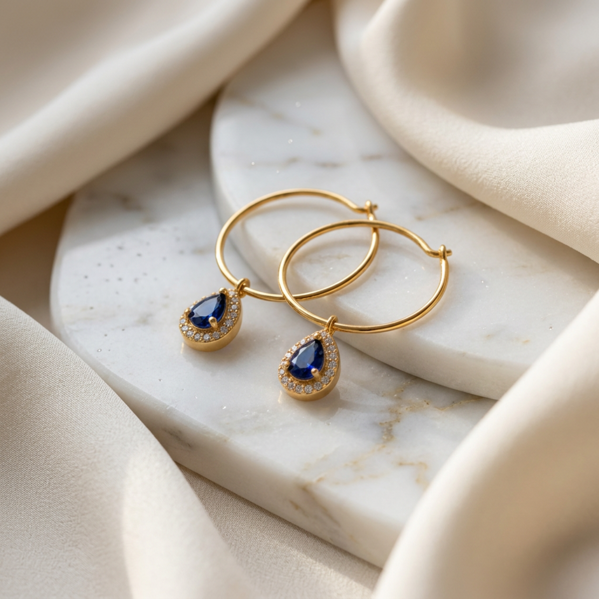 Colorful Stone Silver Earring