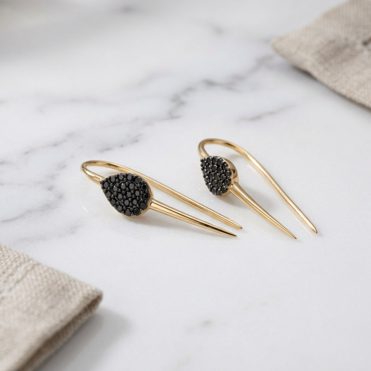 Droplet Stick Silver Earring