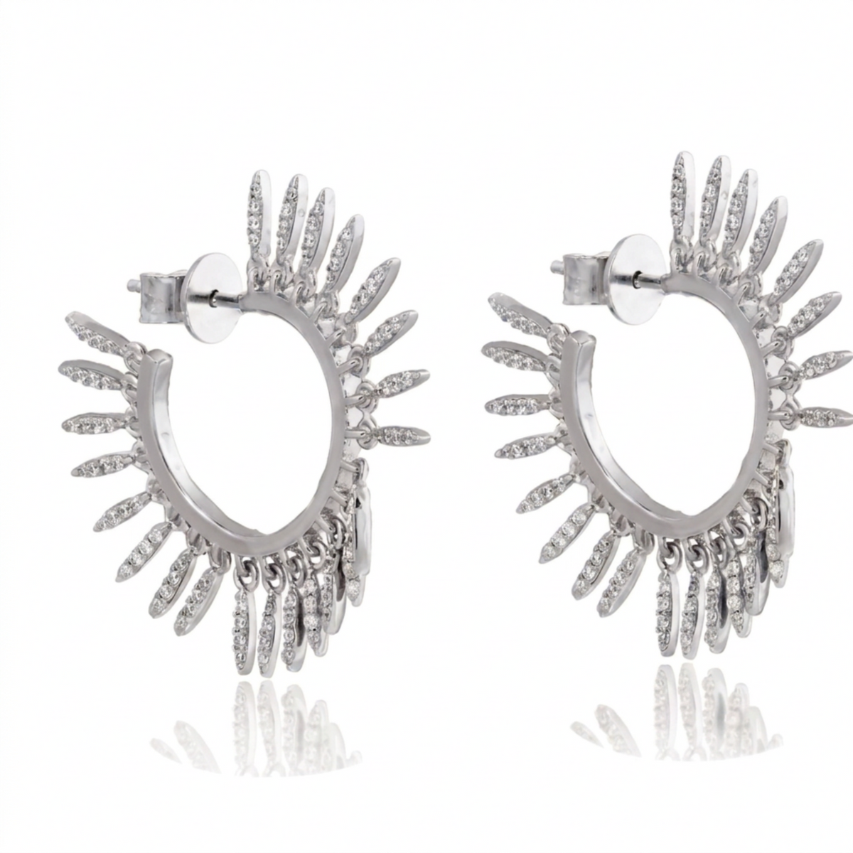 Fringe Silver Earrings