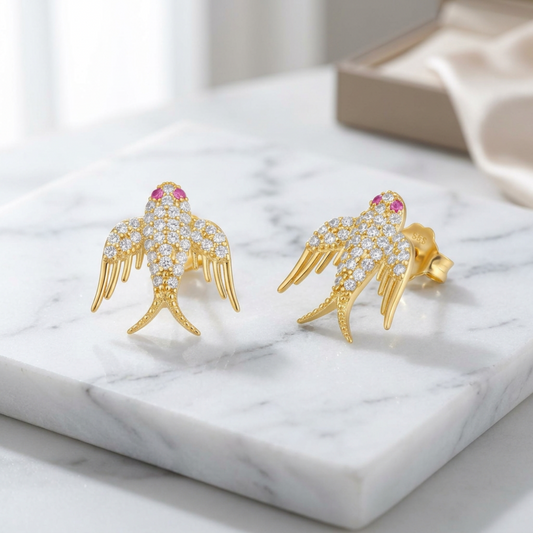 Bird Silver Earrings
