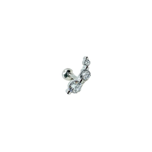 Masaliko Mi 3 Gümüş Piercing Küpe Ms2962, 925 Ayar Gümüş