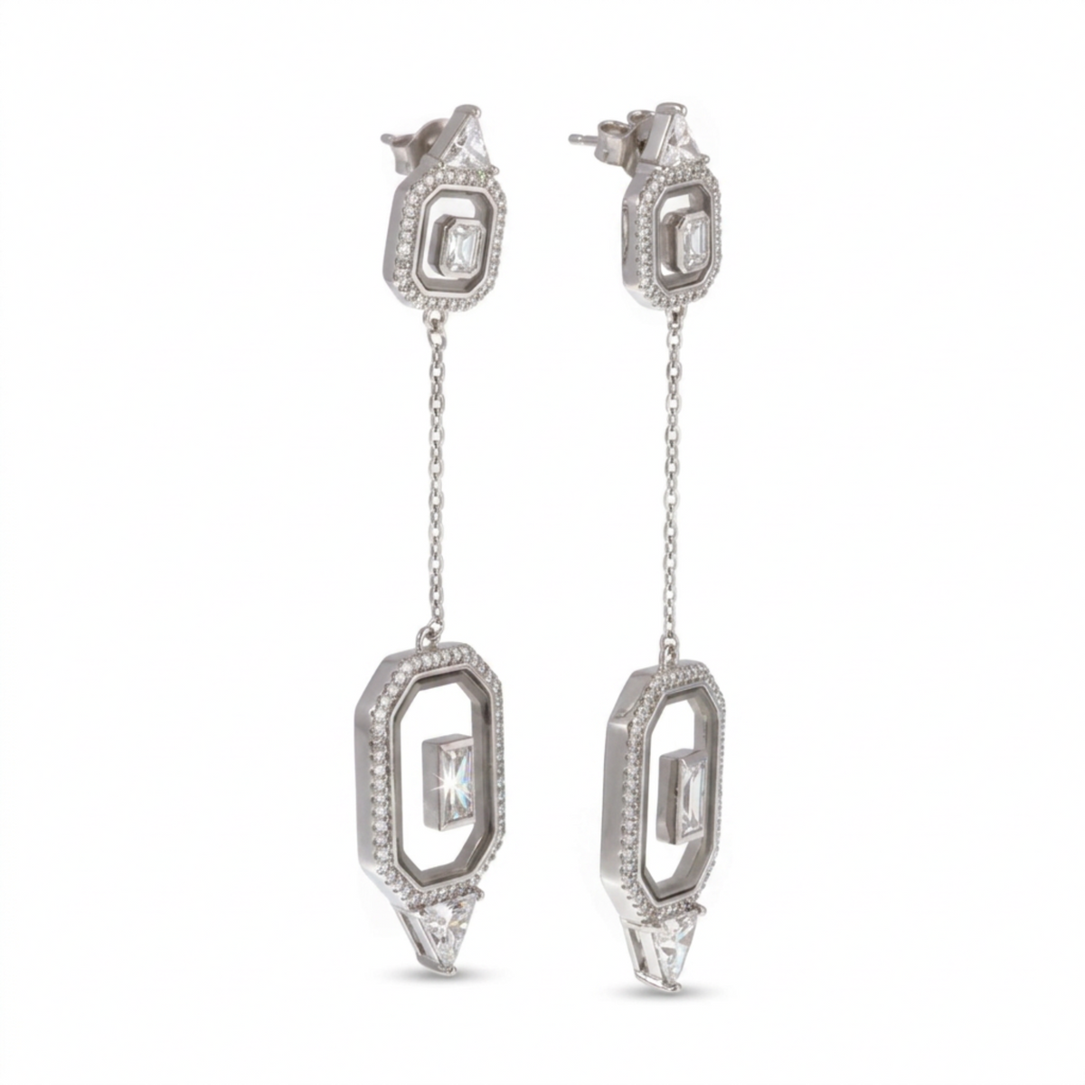 Froze Silver Earring