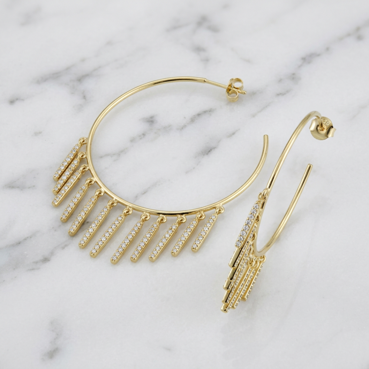Dangling Silver Earrings
