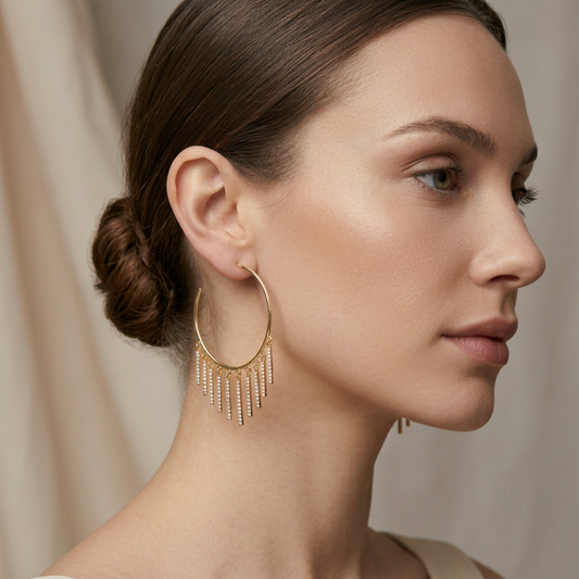 Dangling Silver Earrings