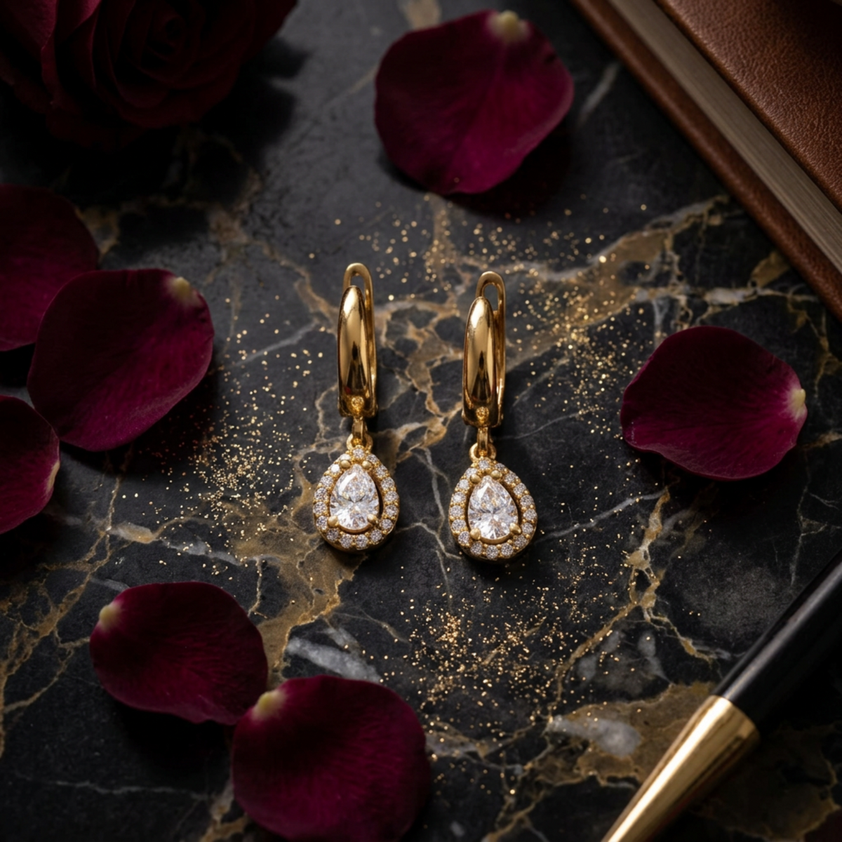 Teardrop Silver Earrings