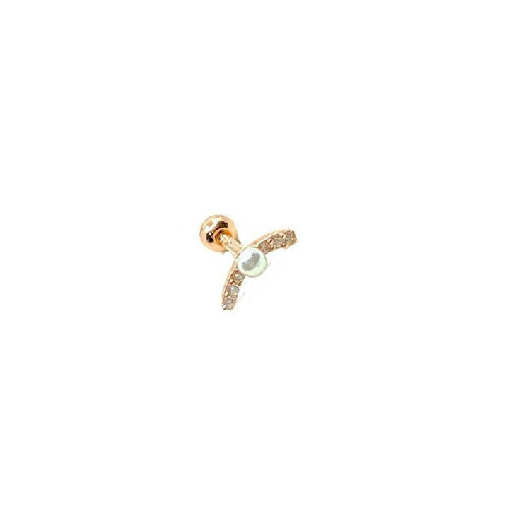 Masaliko G 2 Gümüş Piercing Küpe Ms2940, 925 Ayar Gümüş