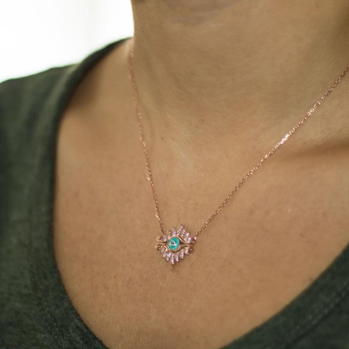 Masaliko Göz Gümüş Kolye SB947