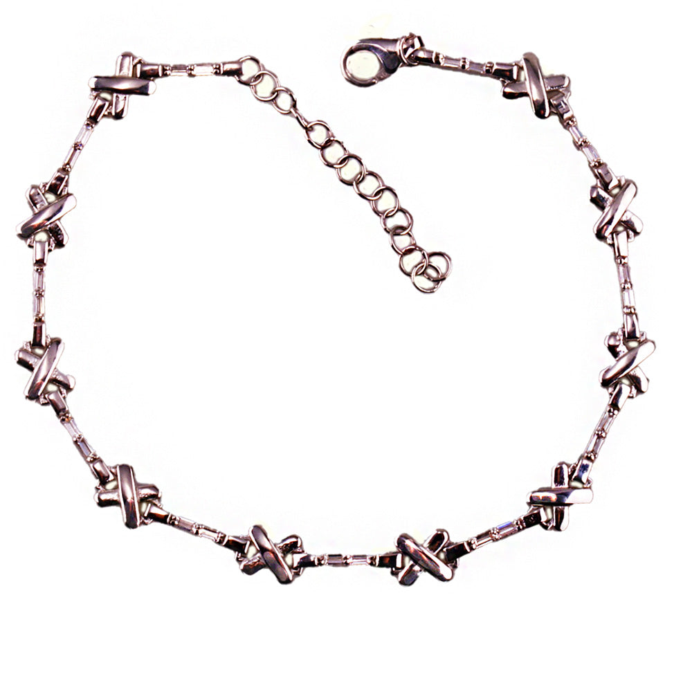 X Gümüş Bileklik Ms3239