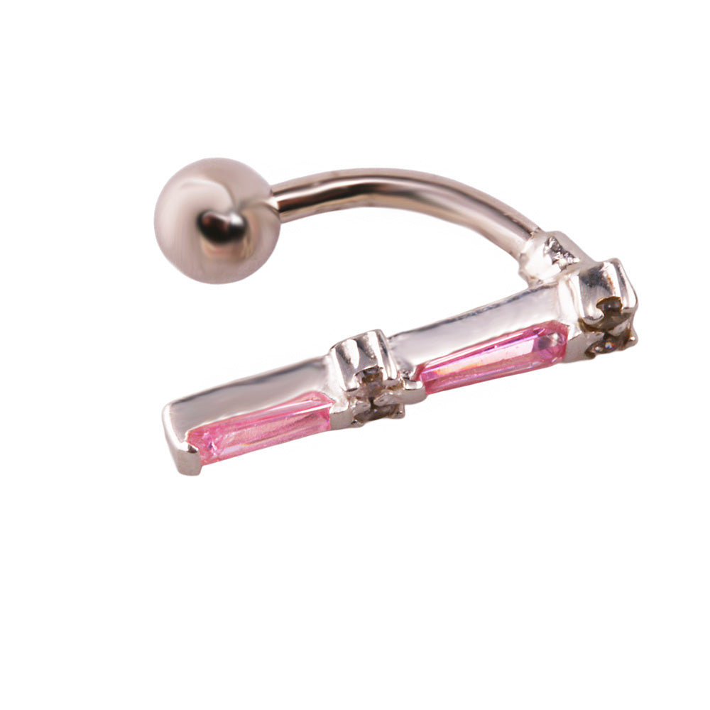 Miu 1 Gümüş Göbek Piercing Küpe Ms3256