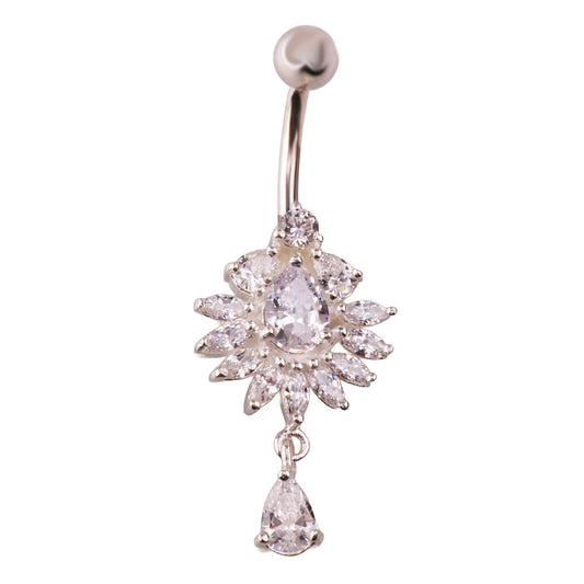Miu 2 Gümüş Göbek Piercing Küpe Ms3257