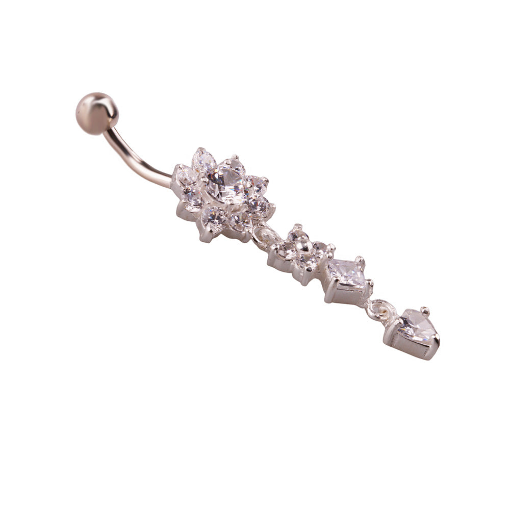 Miu 3 Gümüş Göbek Piercing Küpe Ms3258