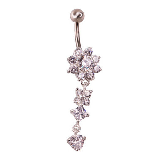 Miu 3 Gümüş Göbek Piercing Küpe Ms3258