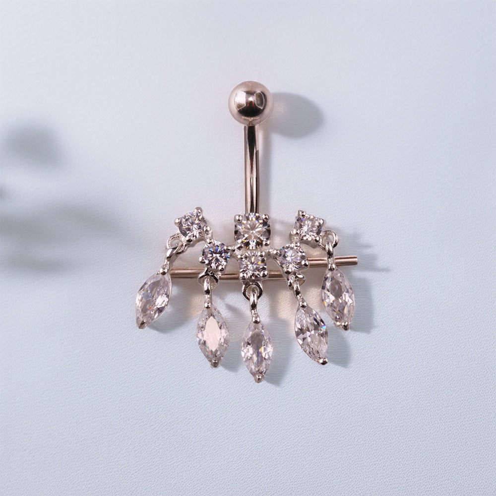 Miu 4 Gümüş Göbek Piercing Küpe Ms3259