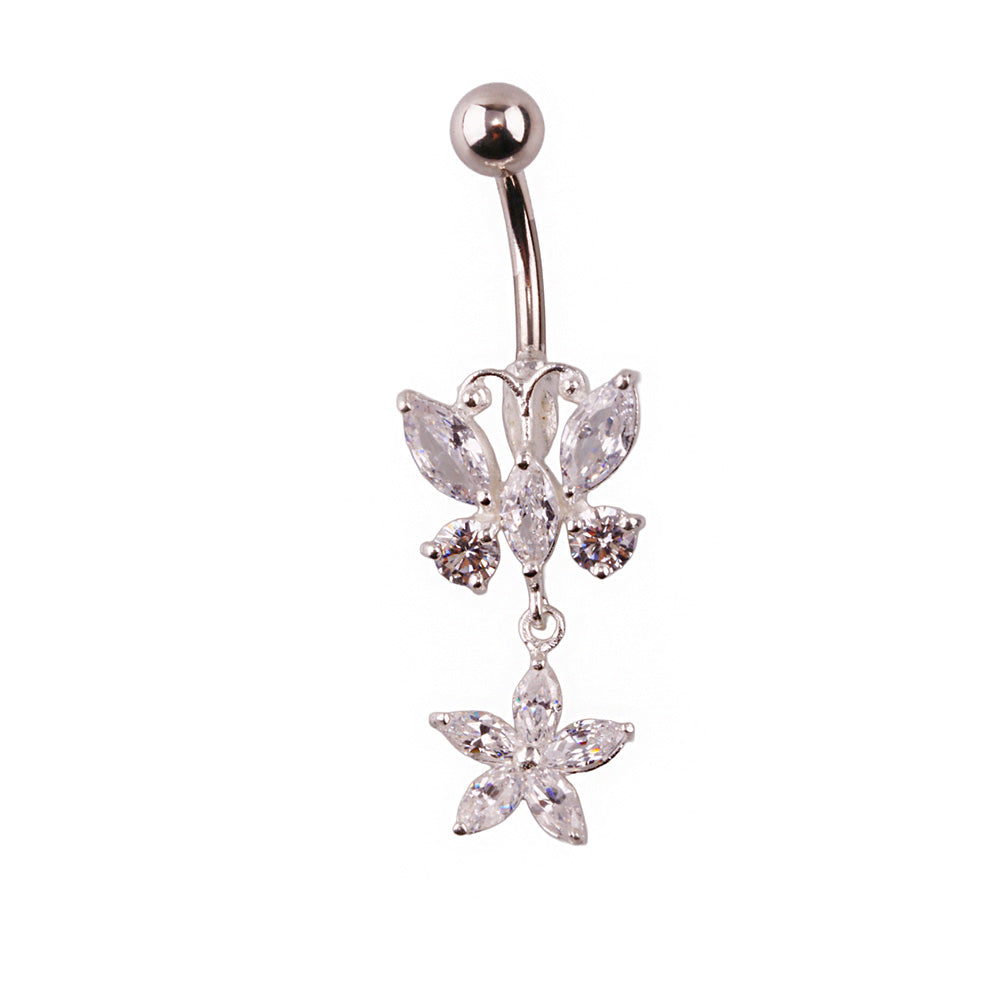 Miu 5 Gümüş Göbek Piercing Küpe Ms3260